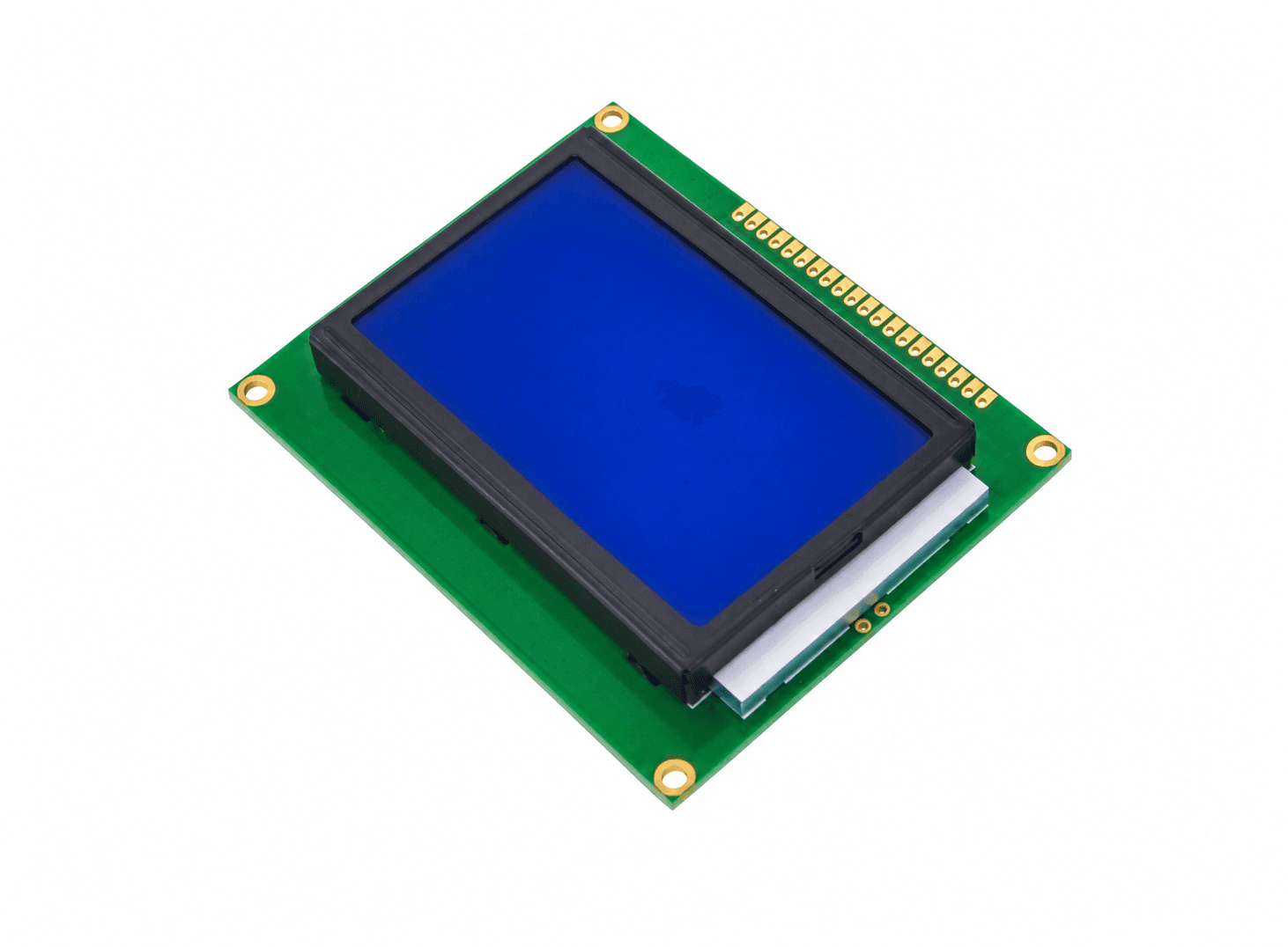 شاشة عرض 128X64 DOTS LCD module جهد 5V شاشة زرقاء مع إضاءة خلفية ST7920 011083 | LCD Module