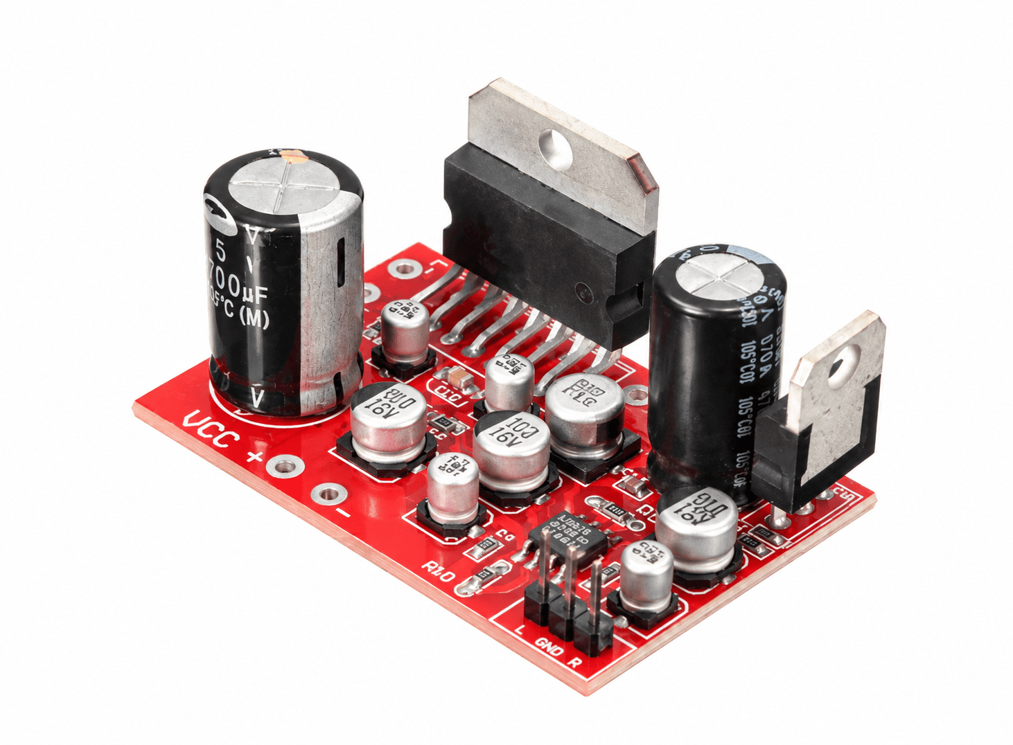 لوحة مضخم صوت ستيريو TDA7379 38W+38W DC 12V | TDA7379 38W+38W Stereo Amplifier Board DC 12V
