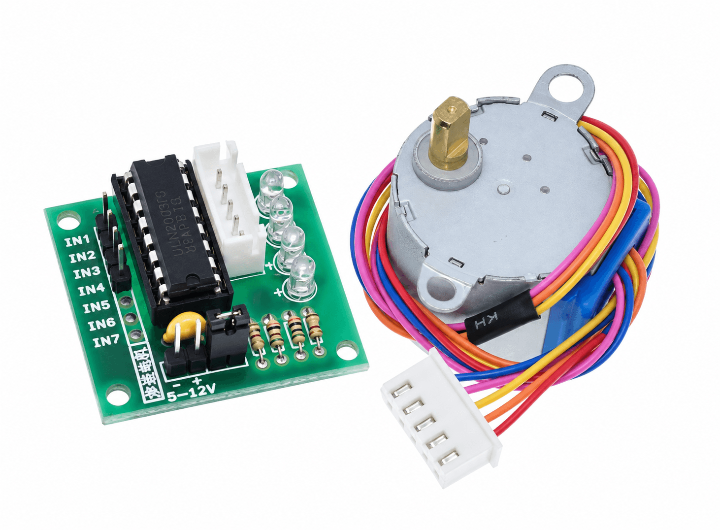محرك خطوي مع لوحة تحكم ULN2003 12V | Stepper Motor and Driver Board