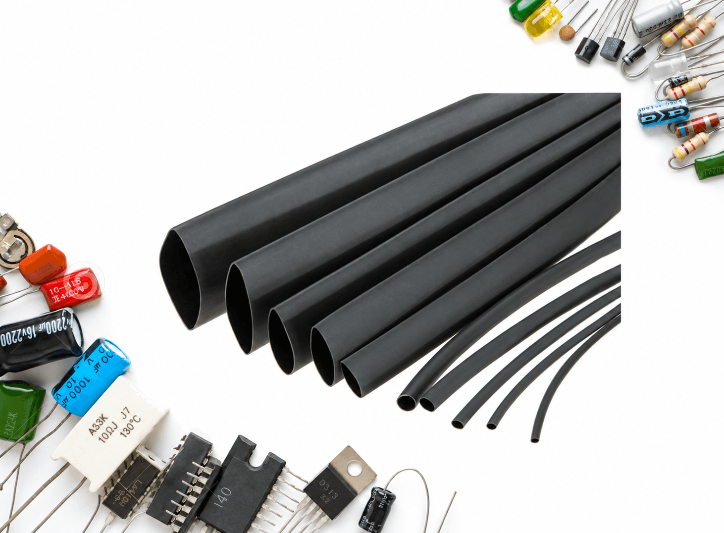 أنبوب انكماش حراري 70.0 113.26mm 2-1 1kv أسود | Heat Shrink Insulation Sleeving