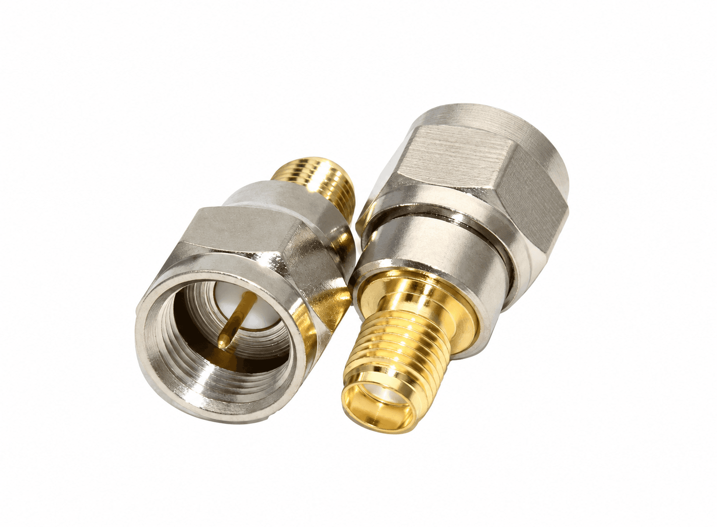 محوّل SMA ذكر إلى F أنثى مستقيم لوصلات الهوائيات | SMA Male to F-Type TV Female Straight Connector Adapter