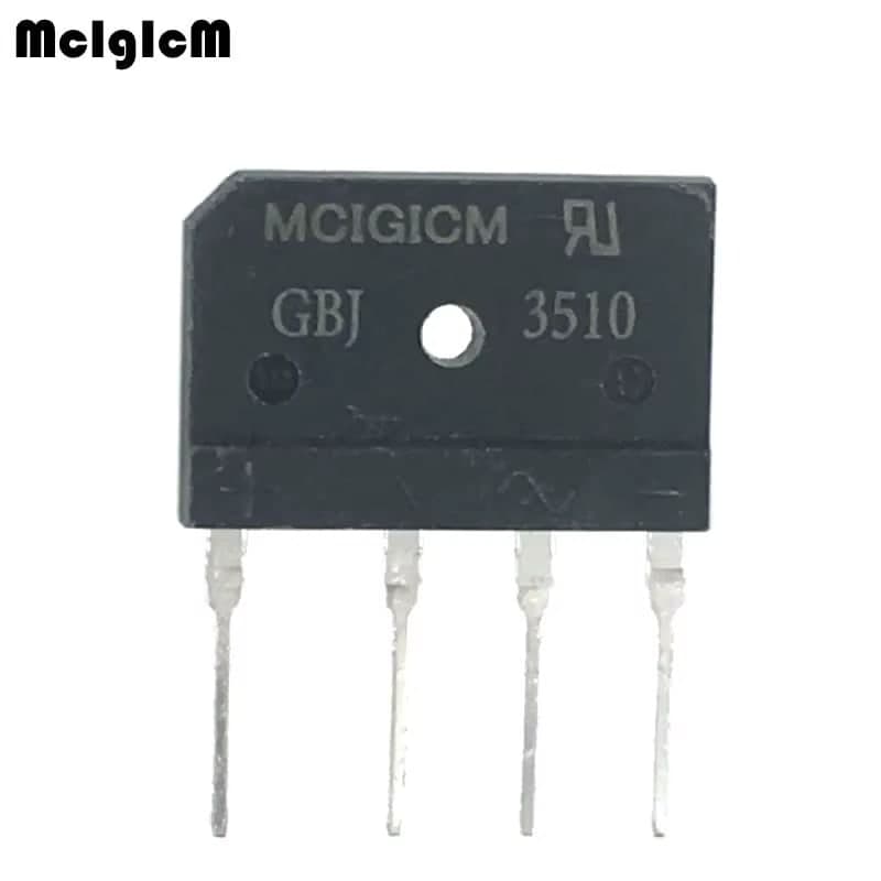 قنطرة توحيد GBJ3510 بتيار 35A وفولتية 1000V حزمة GBJ | GBJ3510 Bridge Rectifier 35A 1000V, GBJ Package