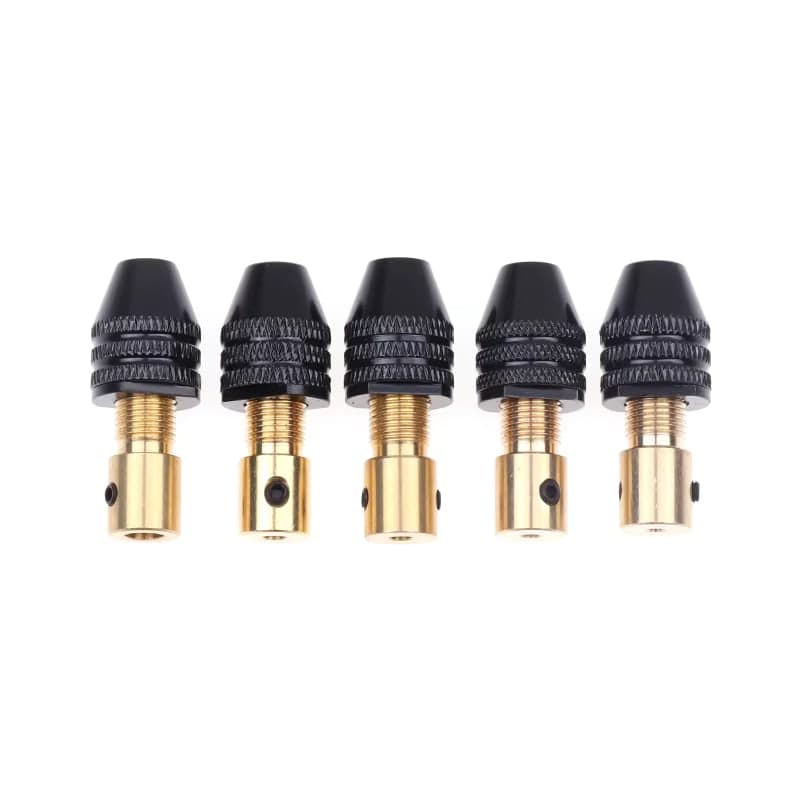 طقم 7 قطع ظروف تثبيت لقم للمثاقب المصغّرة بمحور 5mm | Mini Drill Bit Chuck Fixture Set, 7 Pieces, 5mm Shaft