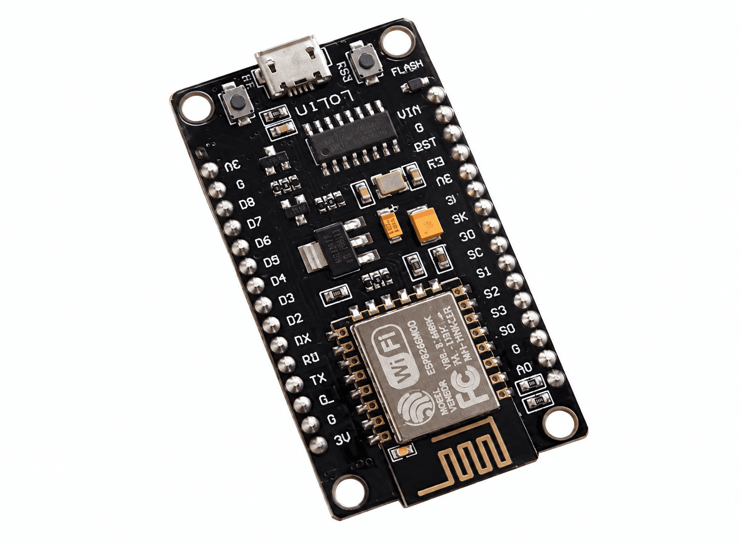 لوحة تطوير NodeMCU V3 بوحدة ESP8266 ESP-12E ومحوّل CH340 مع WiFi | NodeMCU V3 ESP8266 ESP-12E WiFi Development Board with CH340 USB Interface