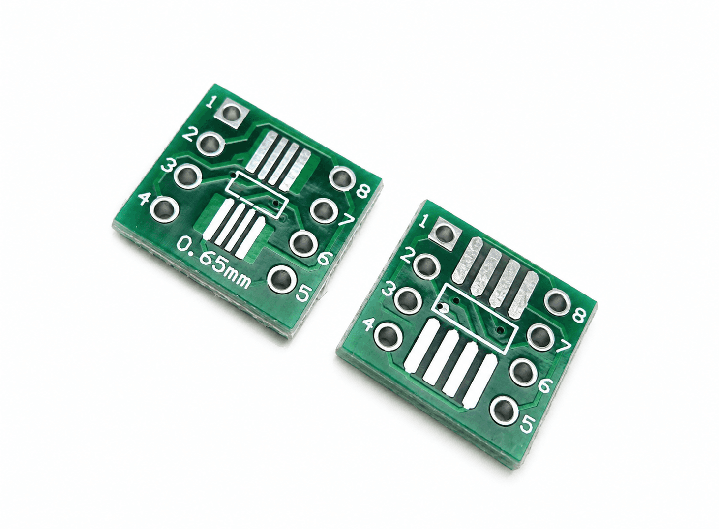 لوحة تحويل TSSOP8 وSSOP8 وSOP-8 إلى DIP8 بخطوة 2.54mm | TSSOP8 / SSOP8 / SOP-8 To DIP8 SMD Adapter PCB Transfer Board