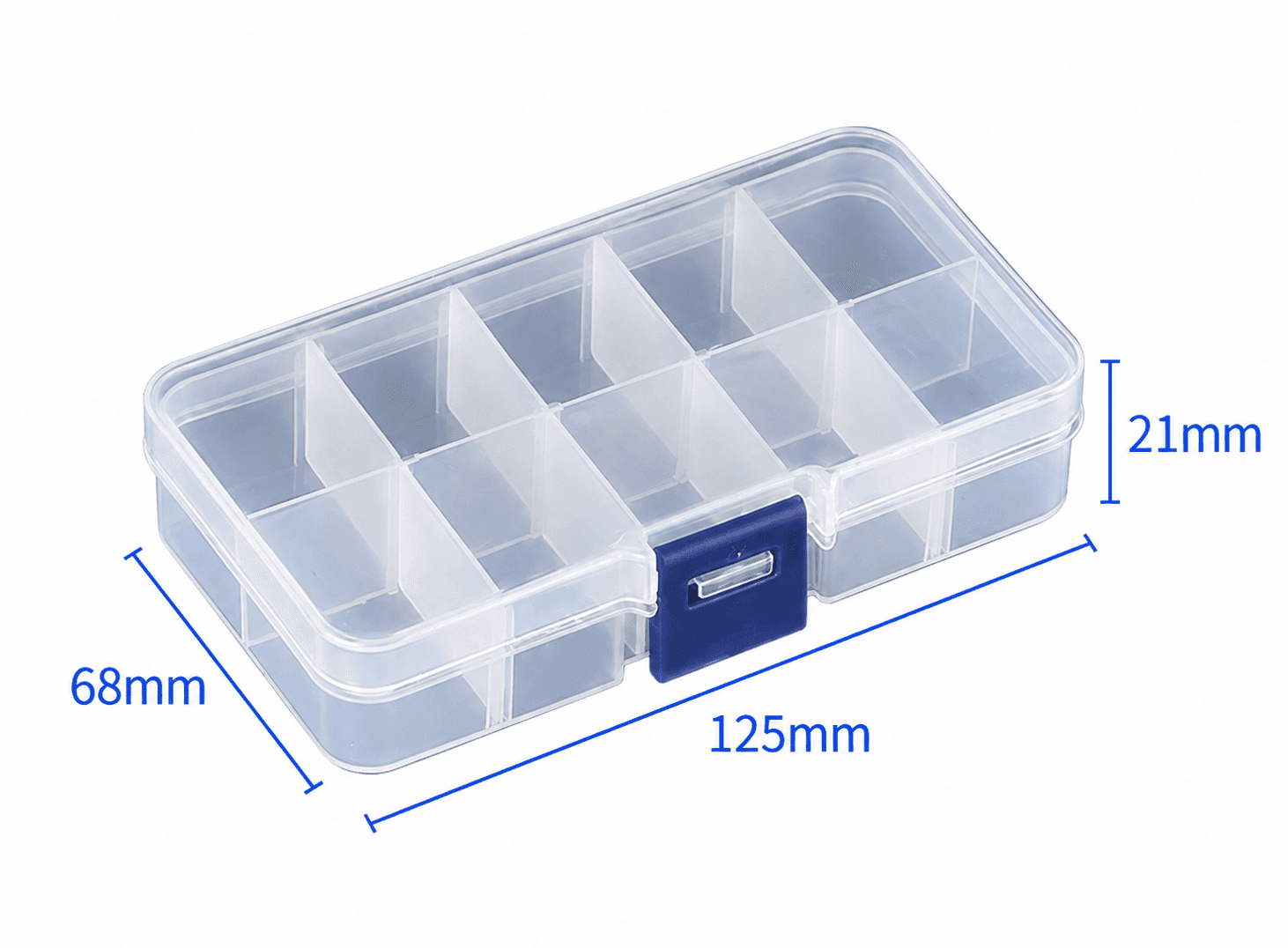 صندوق تخزين بلاستيكي مقسم إلى 10 خانات | Storage Box