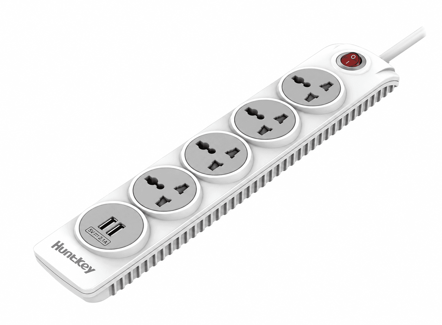 توصيلة كهرباء هنتكي 4 مخارج AC مع منفذي USB طراز SZN507 | Power Extension
