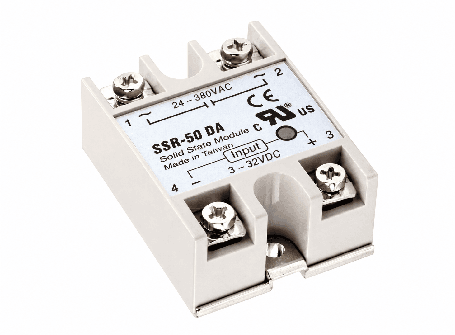مرحل الحالة الصلبة SSR-50DA 50A 3-32V DC إلى AC 24-380V | Solid State Relay
