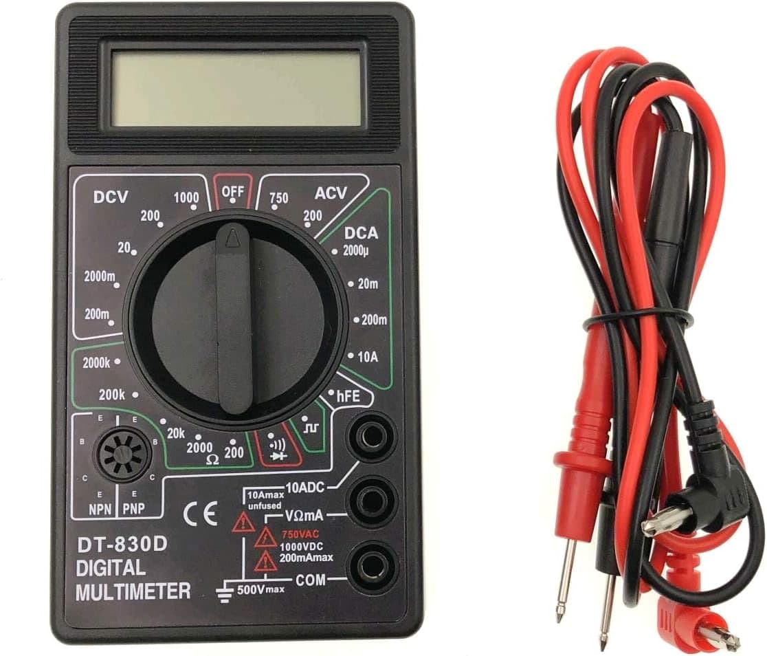 جهاز قياس رقمي جيبي مصغّر موديل DT-830D بدقة 1999 قراءة | DT-830D Mini Pocket Digital Multimeter, 1999 Counts