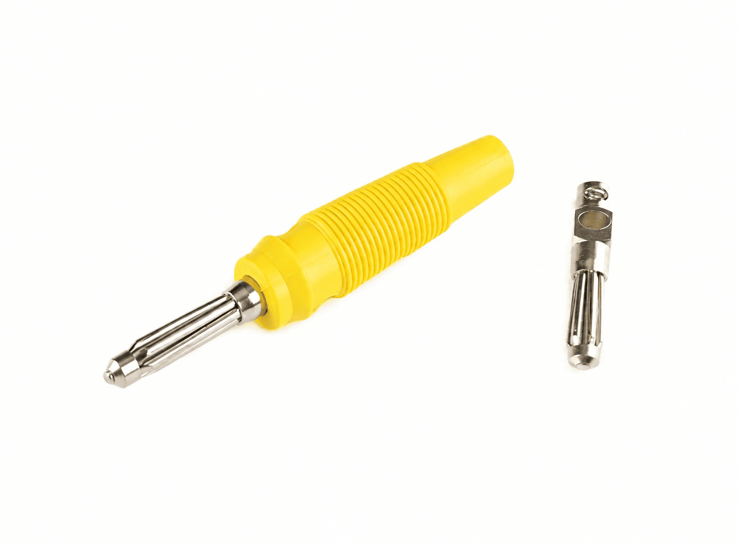 قابس بنانا 4mm لأطراف الكيبلات لون أصفر | 4mm Banana Jack Plug for Cable Terminals, Yellow