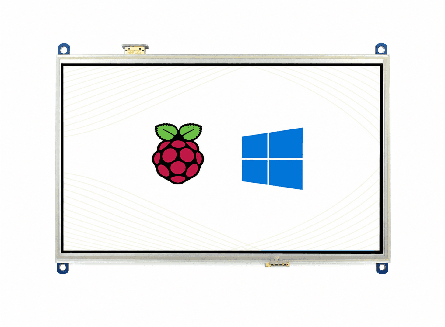 شاشة لمس مقاومة 10.1 بوصة LCD بدقة 1024×600 تدعم HDMI و IPS و Raspberry Pi | Touch Screen Display