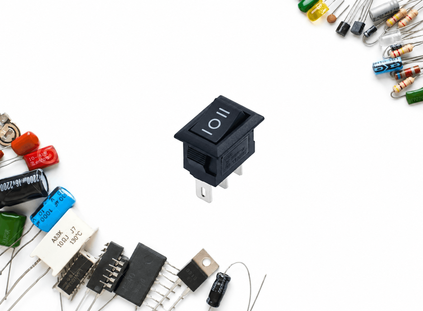 مفتاح تشغيل هزاز KCD11 مقاس 10x15 ملم 3 امبير 250 فولت 3 طرف | Rocker Switch