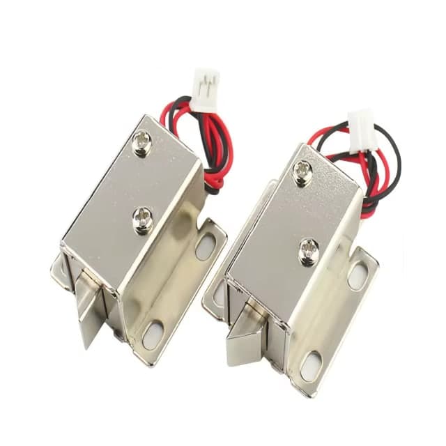 قفل باب كهربائي سولينويد بفولتية 12 فولت وتيار 350 مللي أمبير | Electric Solenoid Door Lock, 12V 350mA