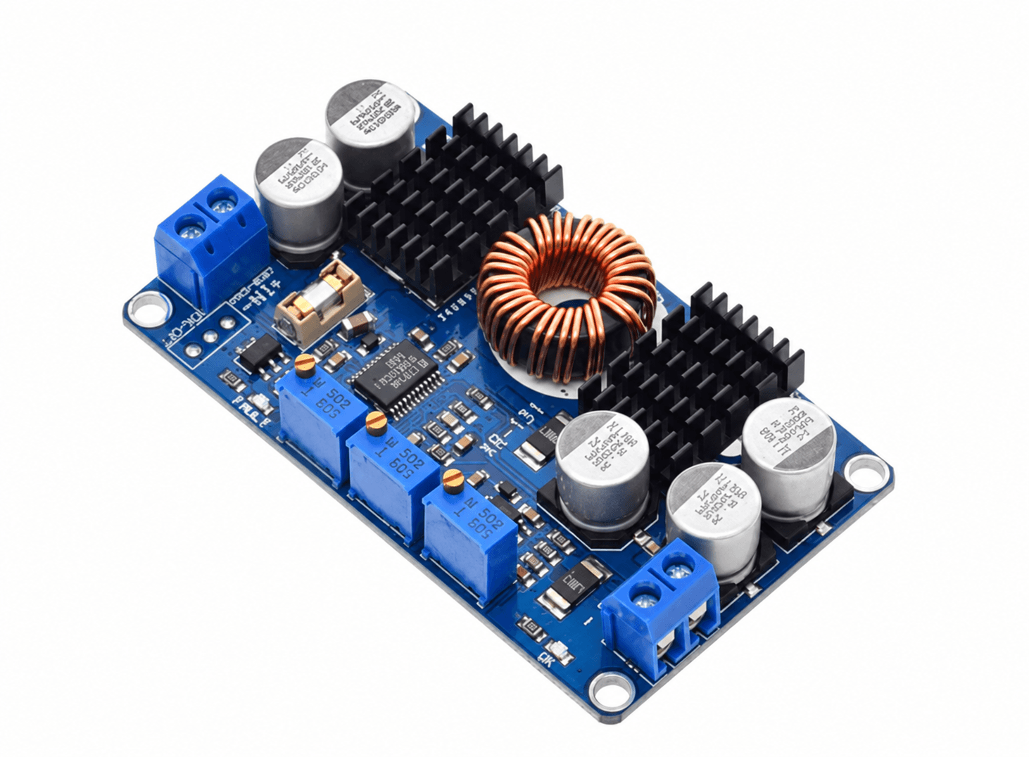 منظم جهد تلقائي رفع وخفض Automatic Step Up Down Regulator DC-DC 5-32V to 1V-30V 10A #G2 011083 | DC-DC Converter