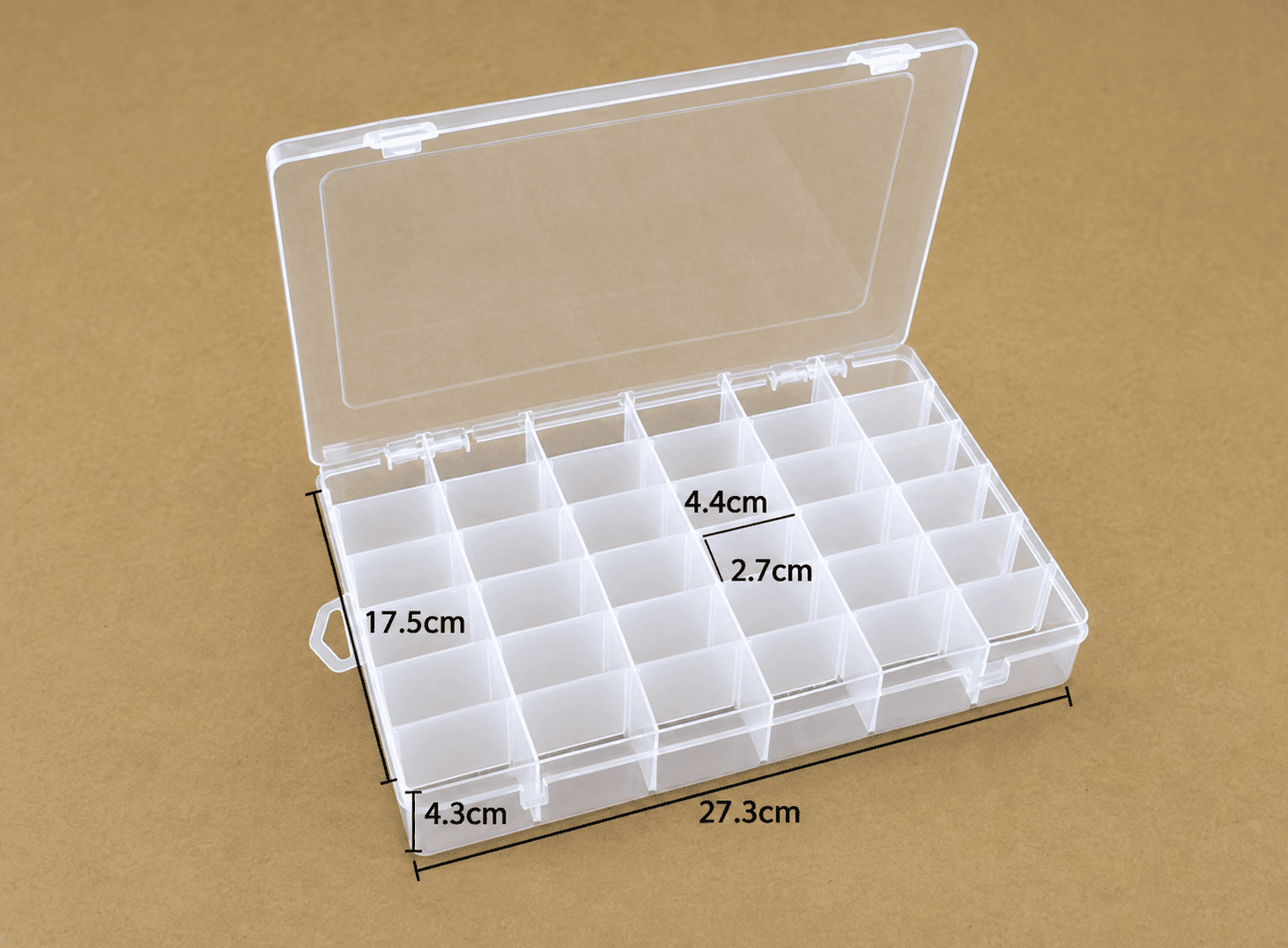 علبة تخزين بلاستيكية بستة وثلاثين خانة قابلة للتعديل | Plastic Storage Box with 36 Adjustable Slots