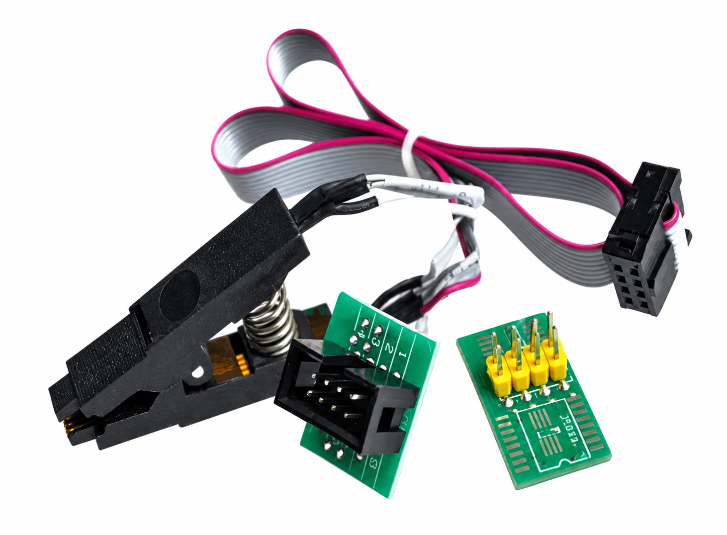 مشبك فحص SOP8 Test Clip For EEPROM 93CXX - 25CXX - 24CXX With 2 Adapter Boards 011497 | Test Clip Adapter