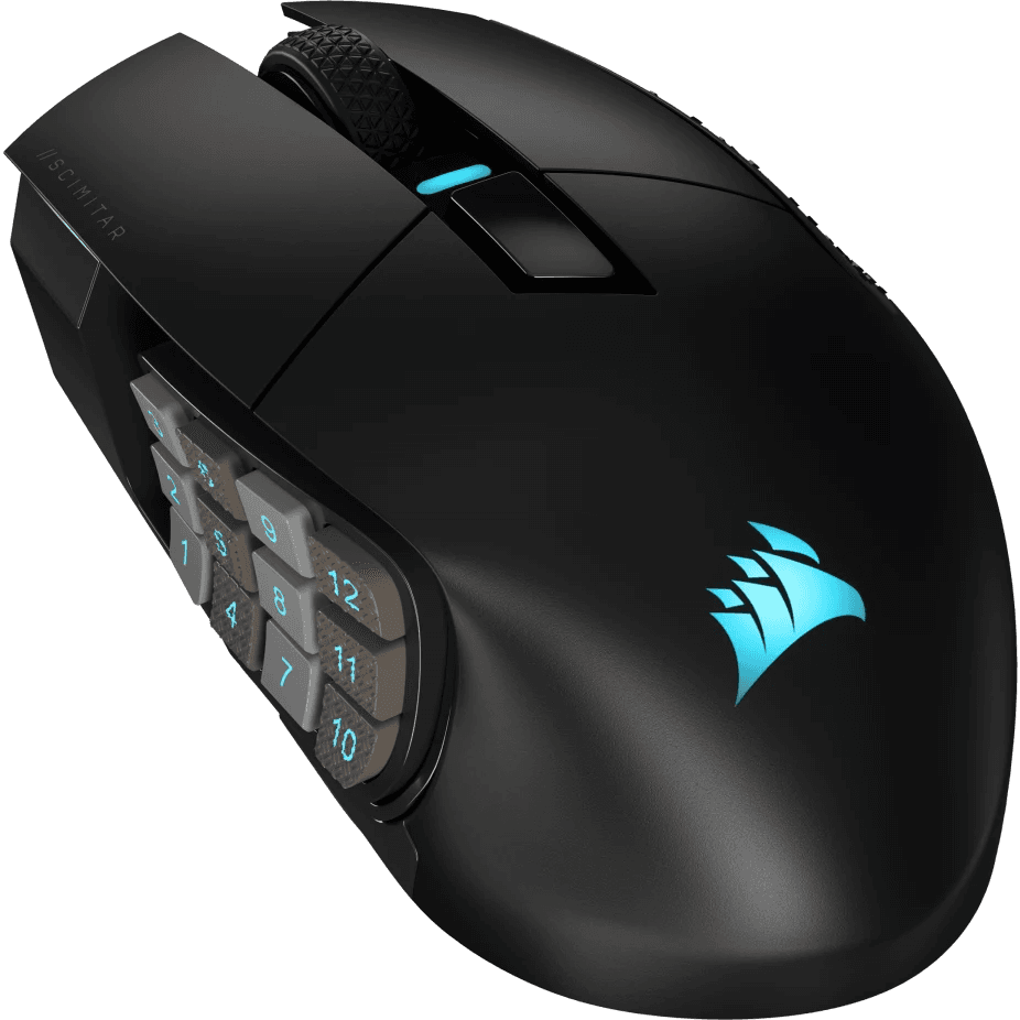 Corsair Scimitar Elite RGB Wireless MMO Gaming Mouse, 16 Programmable Buttons, Up to 150hrs Battery, iCUE Compatible