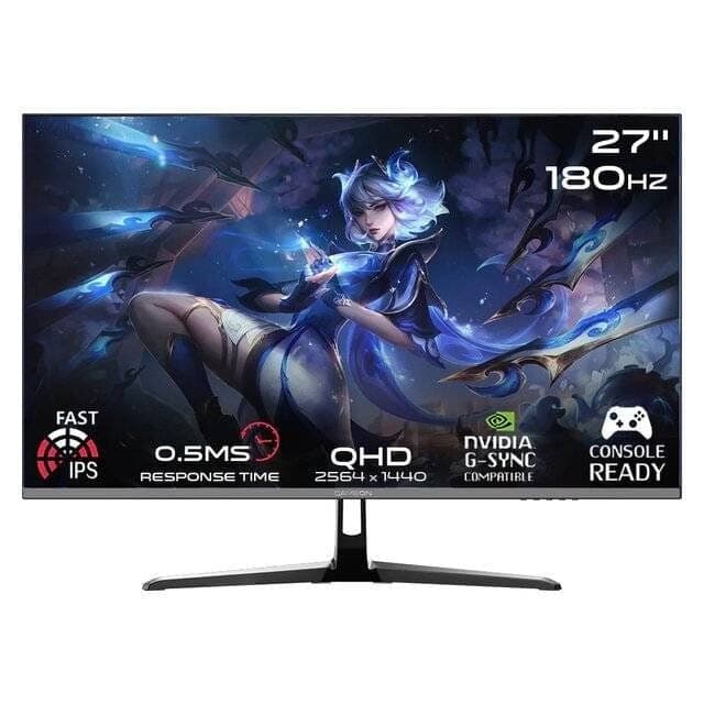 شاشة ألعاب GameOn GOMD27QHD مقاس 27 بوصة QHD IPS بتردد 180Hz
