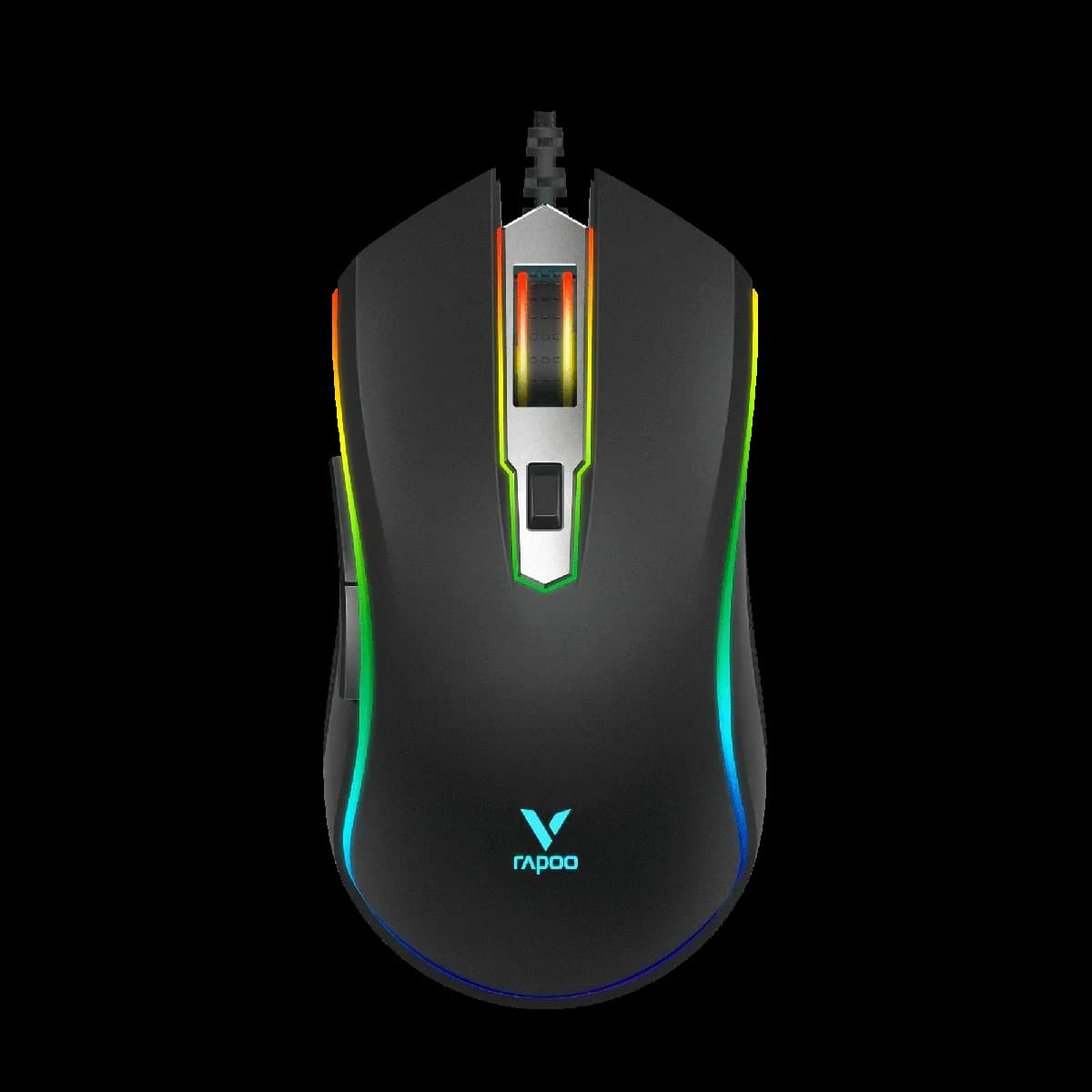 ماوس ألعاب RAPOO VPRO V25S GAMING MOUSE WIRED MULTI COLOR LED - BLACK 6200 DPI