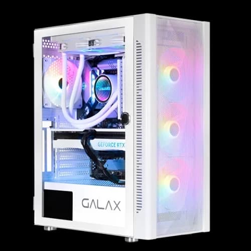 كيس كمبيوتر GALAX Revolution-06 WHITE Gaming Case, ATX, 4 ARGB Fan All Sync