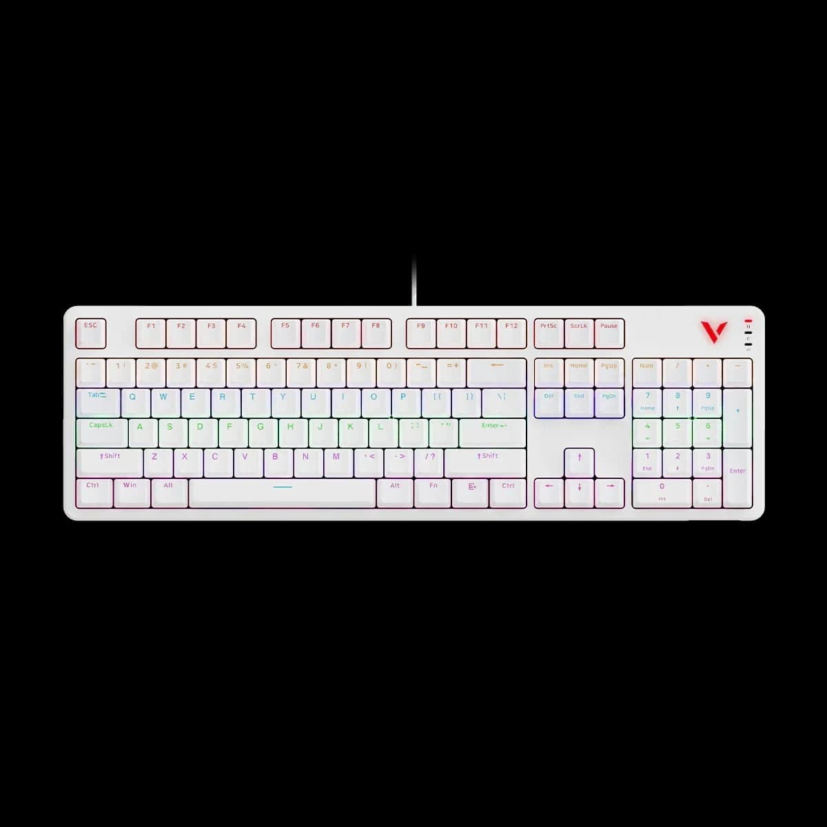 كيبورد ألعاب Rapoo V500 Pro RGB Mechanical gaming keyboard (White)