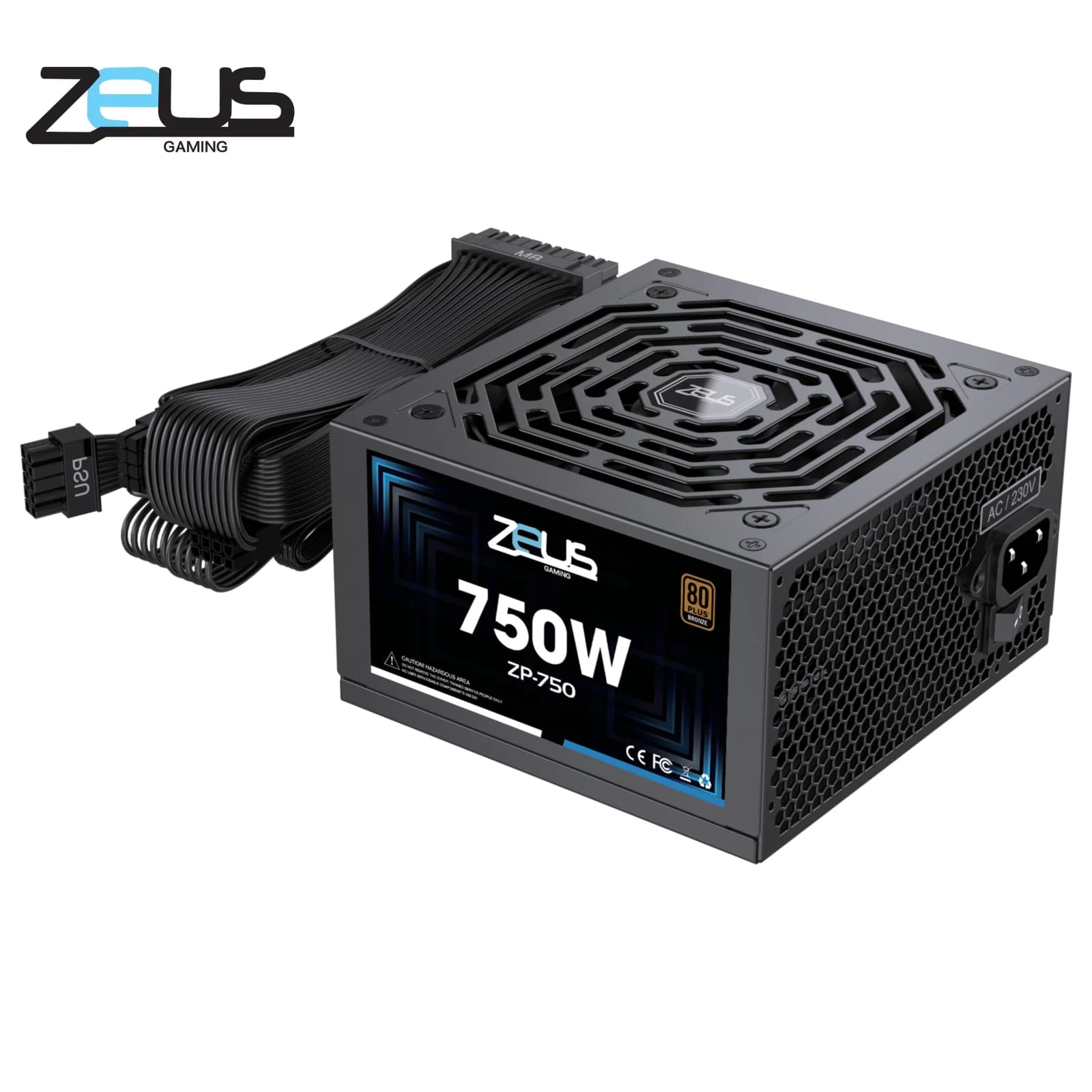 مزود طاقة للكمبيوتر Zeus ZP-750 750w bronze 80+ non-modular power supply