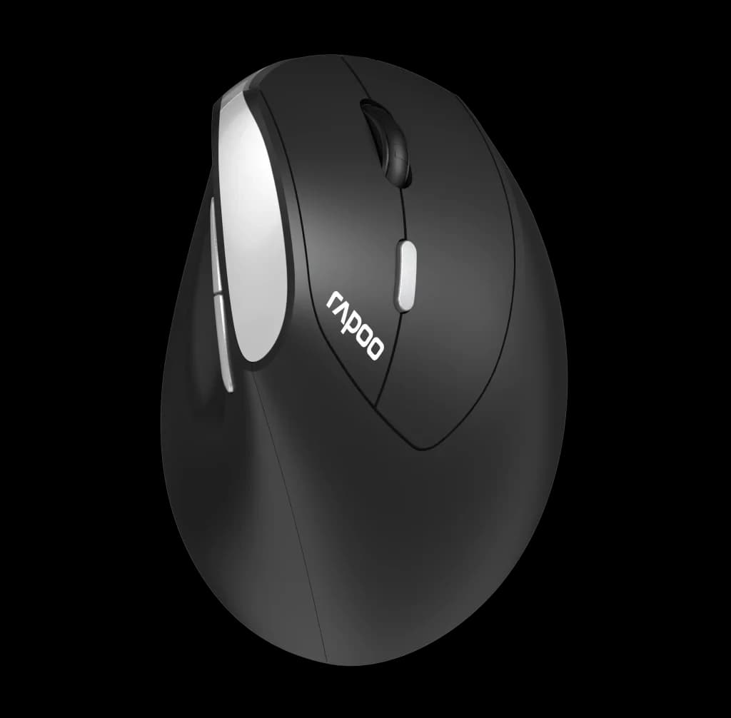 ماوس Rapoo EV250 Wireless Vertical Mouse Ergonomic design 60° vertical angle with 2.4G wireless connection and adjustable 1600 DPI Sensor