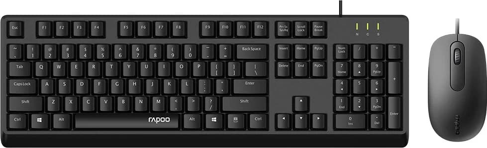 طقم كيبورد وماوس Rapoo X130PRO Wired Optical Mouse & Keyboard Combo