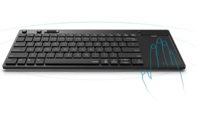 كيبورد لاسلكي Rapoo K2800 Wireless Keyboard with Touchpad Arabic-Black