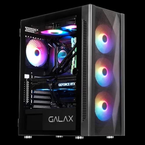 كيس كمبيوتر GALAX Revolution-06 BLACK Gaming Case, ATX, 4 ARGB Fan All Sync