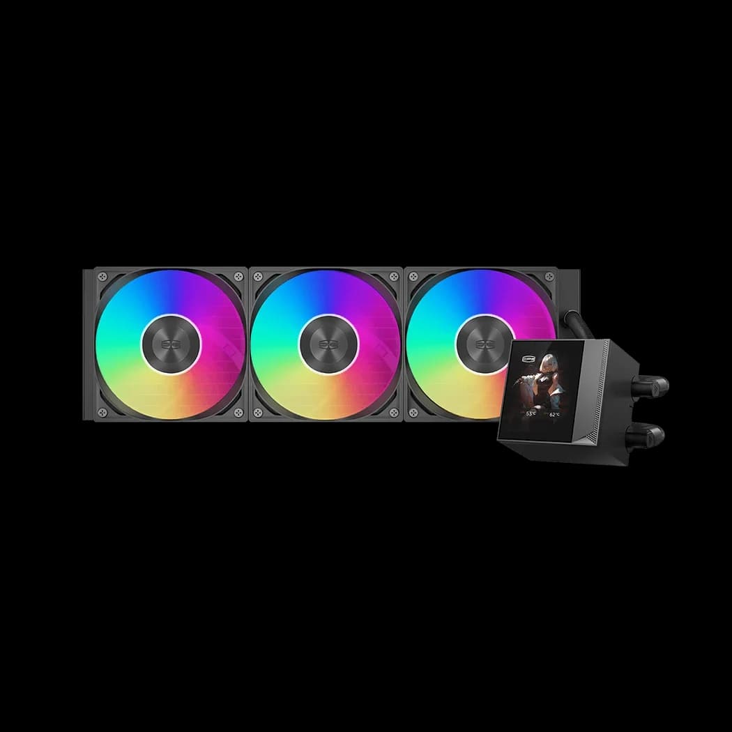 مبرد معالج مائي PCCOOLER CPS DC360 Pro ARGB Display AIO CPU COOLER Black