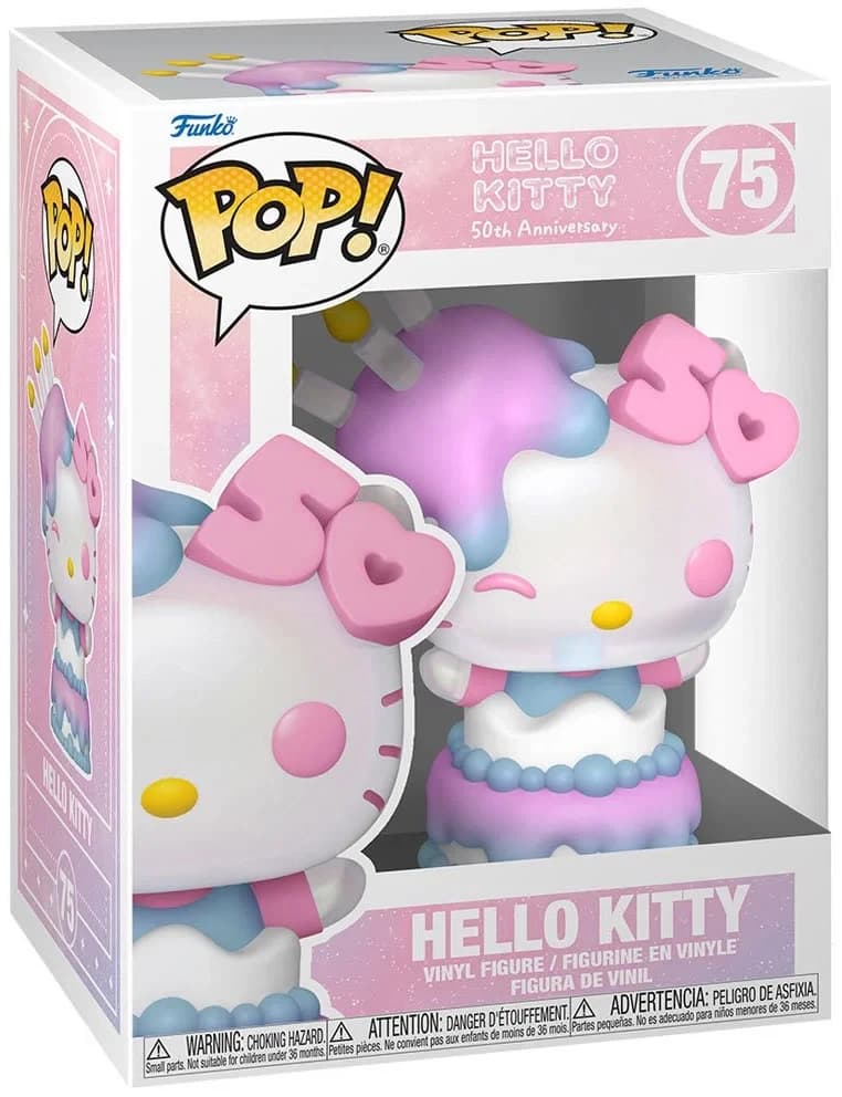 مجسم فانكو بوب! سانريو #75: Hello Kitty (50ème Anniversaire)