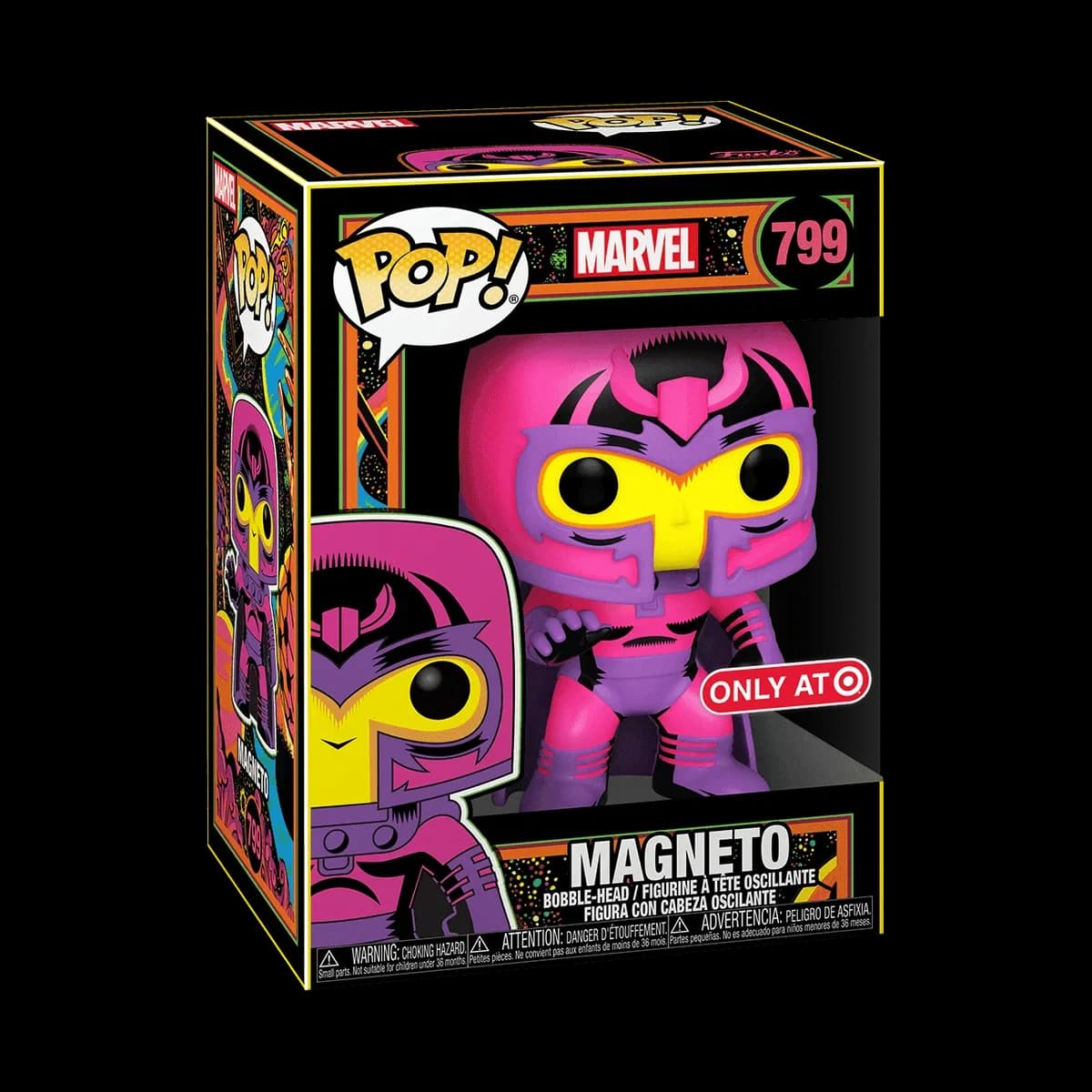 مجسم فانكو بوب! مارفل كوميكس #799: Magneto - Black Light