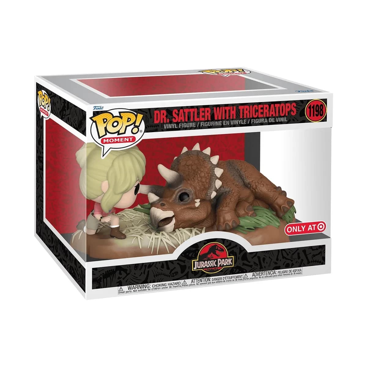 مجسم فانكو بوب! Jurassic Park #1198: Dr. Sattler avec Triceratops