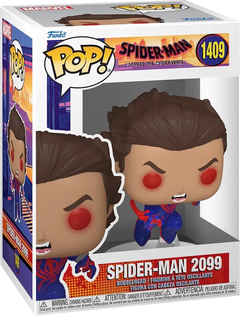 مجسم فانكو بوب! Spider-Man : Across the Spider-Verse #1409: Spider-Man 2099 (Démasqué)