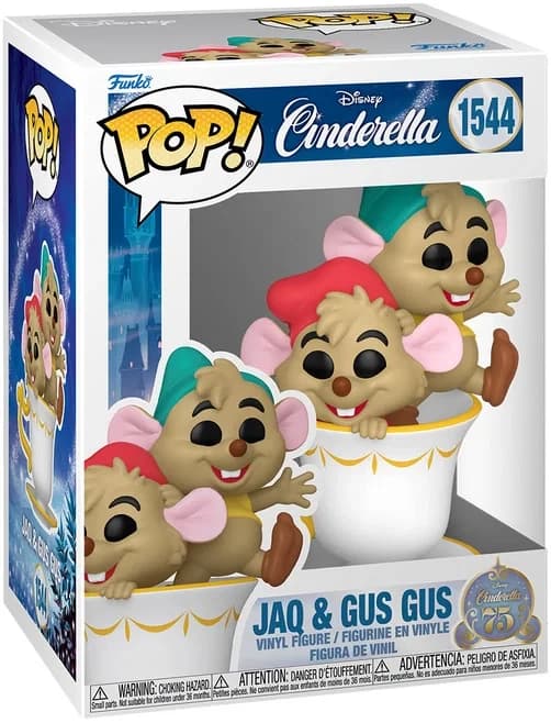 مجسم فانكو بوب! ديزني: Cendrillon #1544: Jaq & Gus dans la tasse