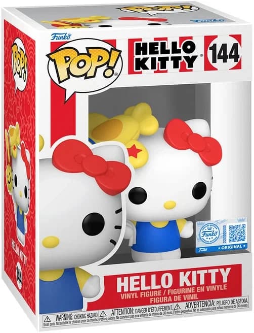 مجسم فانكو بوب! سانريو #144: Hello Kitty avec Ballon en forme d'avion
