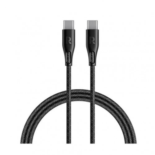 RAVPOWER RP-CB1029 60W FAST CHARGER NYLON BRAID BLACK GLOBAL VERSION TYPE C TO C CABLE 1.2M