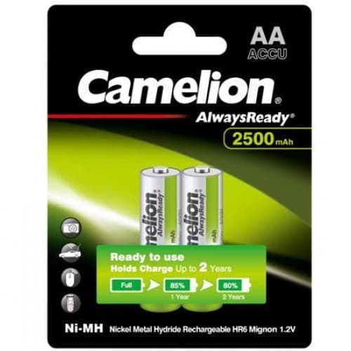 CAMELION BATTERY AA 1.2V 2500mA - RECHARGERBLE