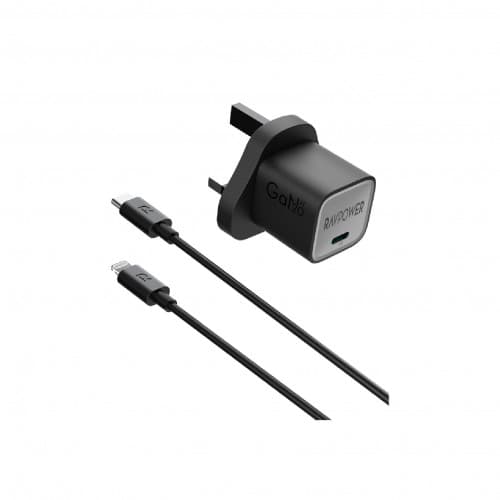 RAVPOWER - RP-PB1058 GAN PD 20W WALL CHARGER + C-LIGHTNING CABLE COMBO