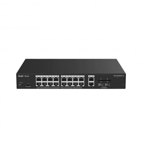 RUIJIE - RG-ES220GS-LP ( SWITCH - MANAGED - 16 POE GIGA - 2 PORT UPLINK GIGA + 2 SFP )